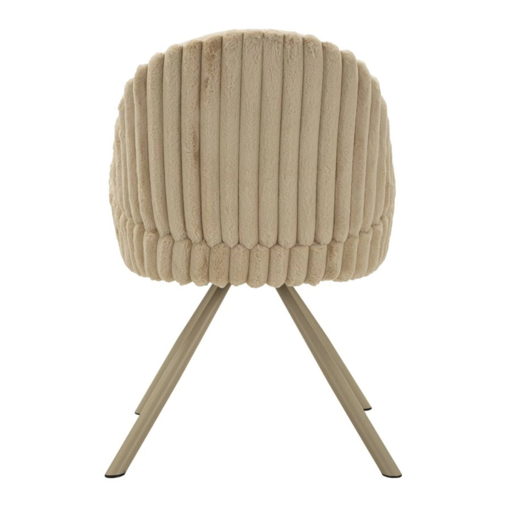 Set di 2 Sedie VKH885, Beige, Poliestere, 58x53x85 cm