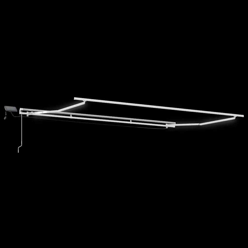 Tenda Retrattile Rosso e Bianco 500 × 300 cm Tessuto e acciaio 3331262