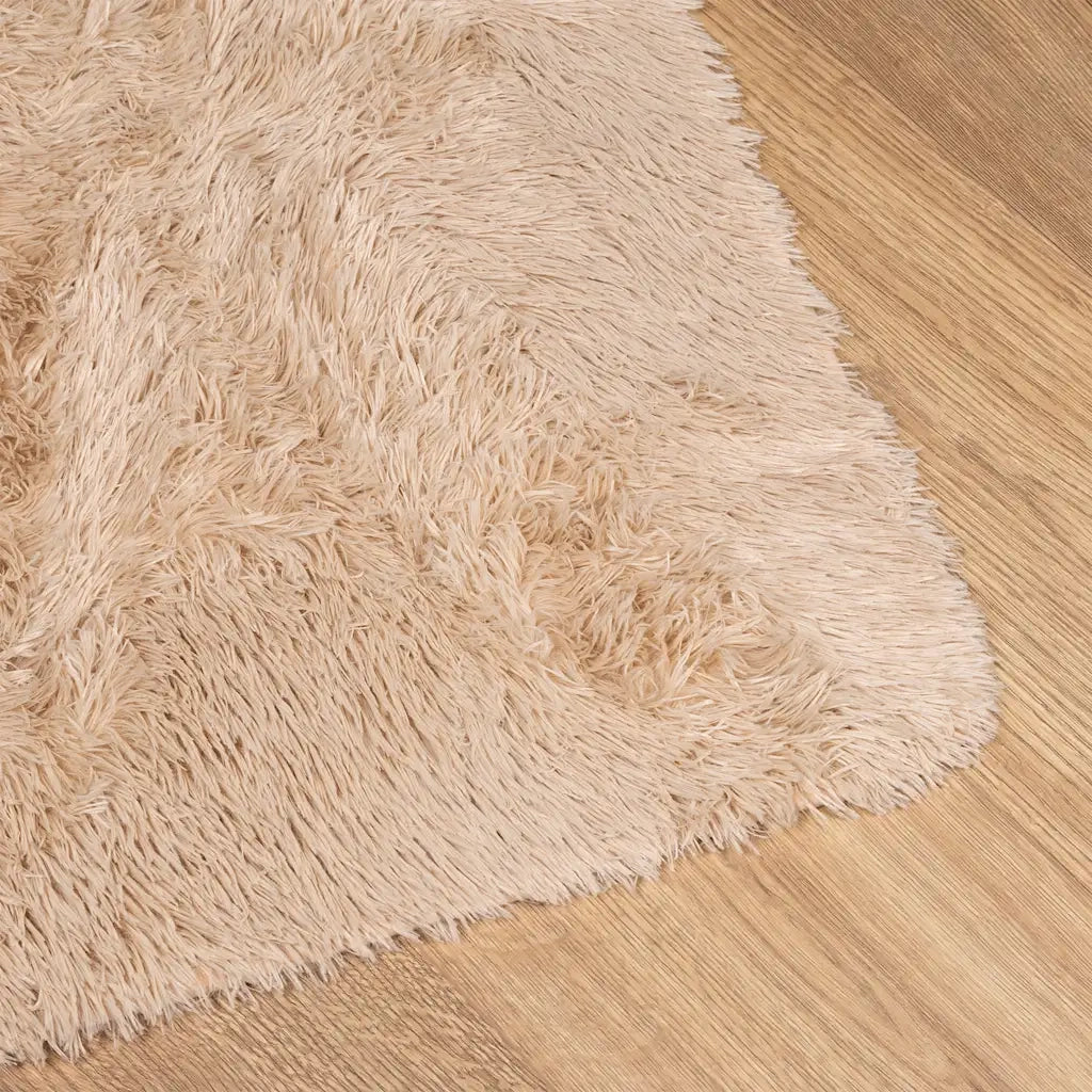 Tappeto Shaggy a Pelo Lungo NAVARRA Beige 160x230 cm poliestere 4102837