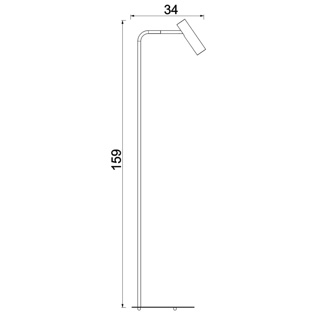 Lampada da terra Axion 1xGU10 cashmere metallo Luminex