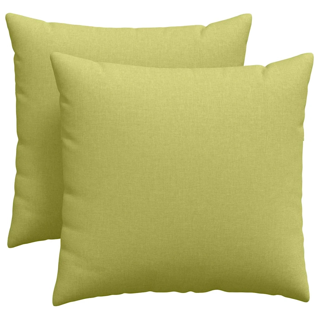 Cuscini da Divano 2 pz-Set di 2 Cuscini per Sofa Verde chiaro 45 x 45 cm Tessuto