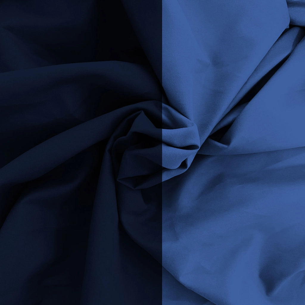 Copripiumino Piazza E Mezza con Sacco e Federe in Tinta Unita Double Face Linea Vera Blu e Royal
