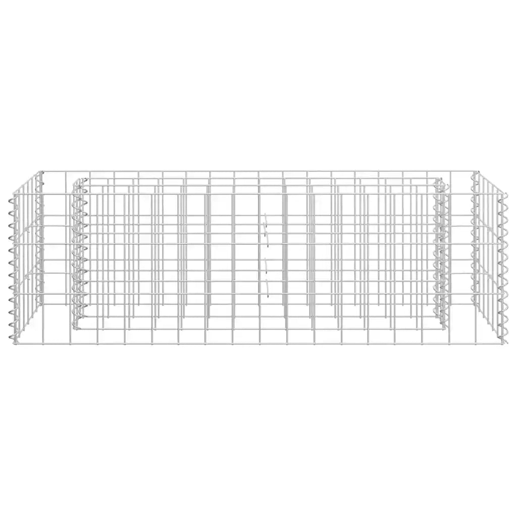 Gabbione Letto Rialzato in Acciaio Zincato 90x30x30 cm 145629