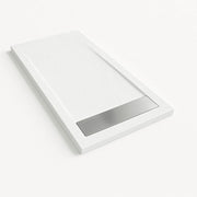 Piatto doccia Bidai con bordo 70X180 cm colore Bianco RAL 9003 griglia Acciaio inox