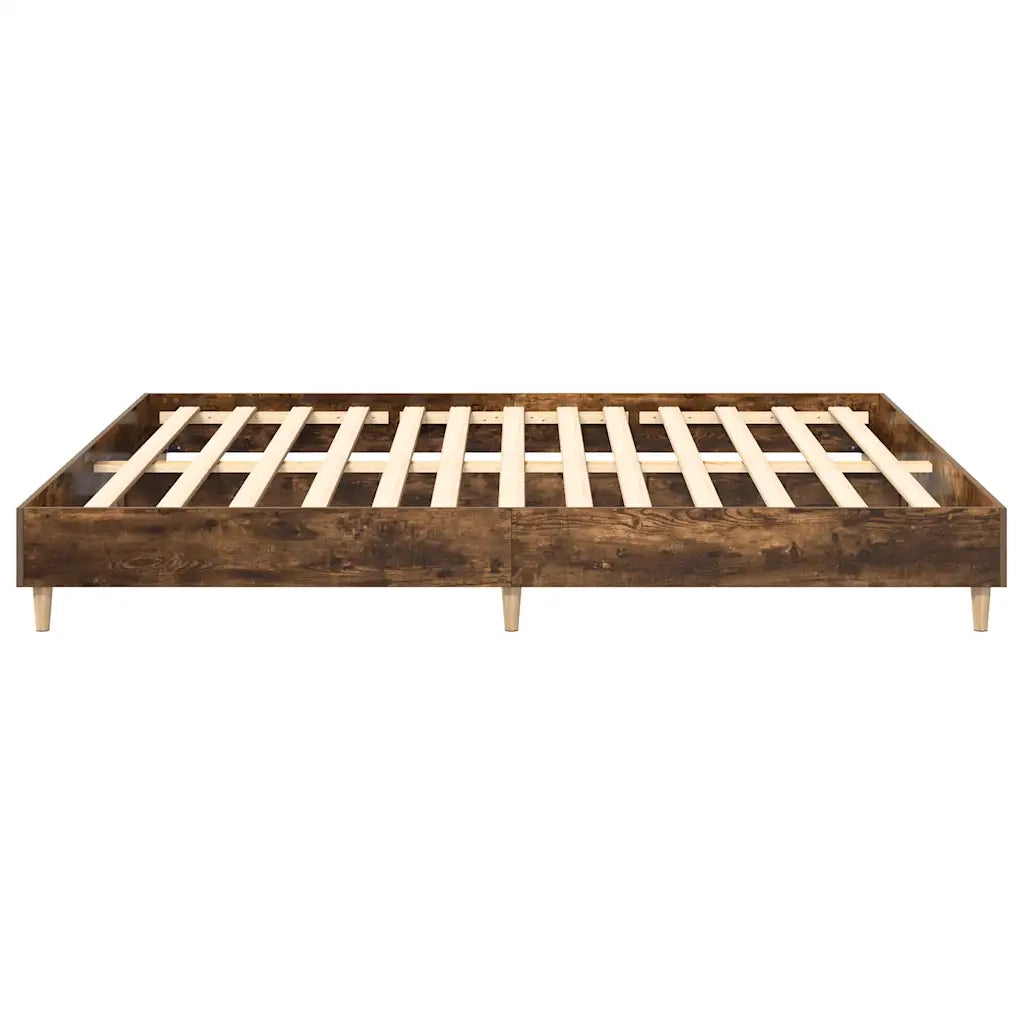 Giroletto senza Materasso-Struttura Letto Rovere Fumo 160x200 cm in Truciolato 166262