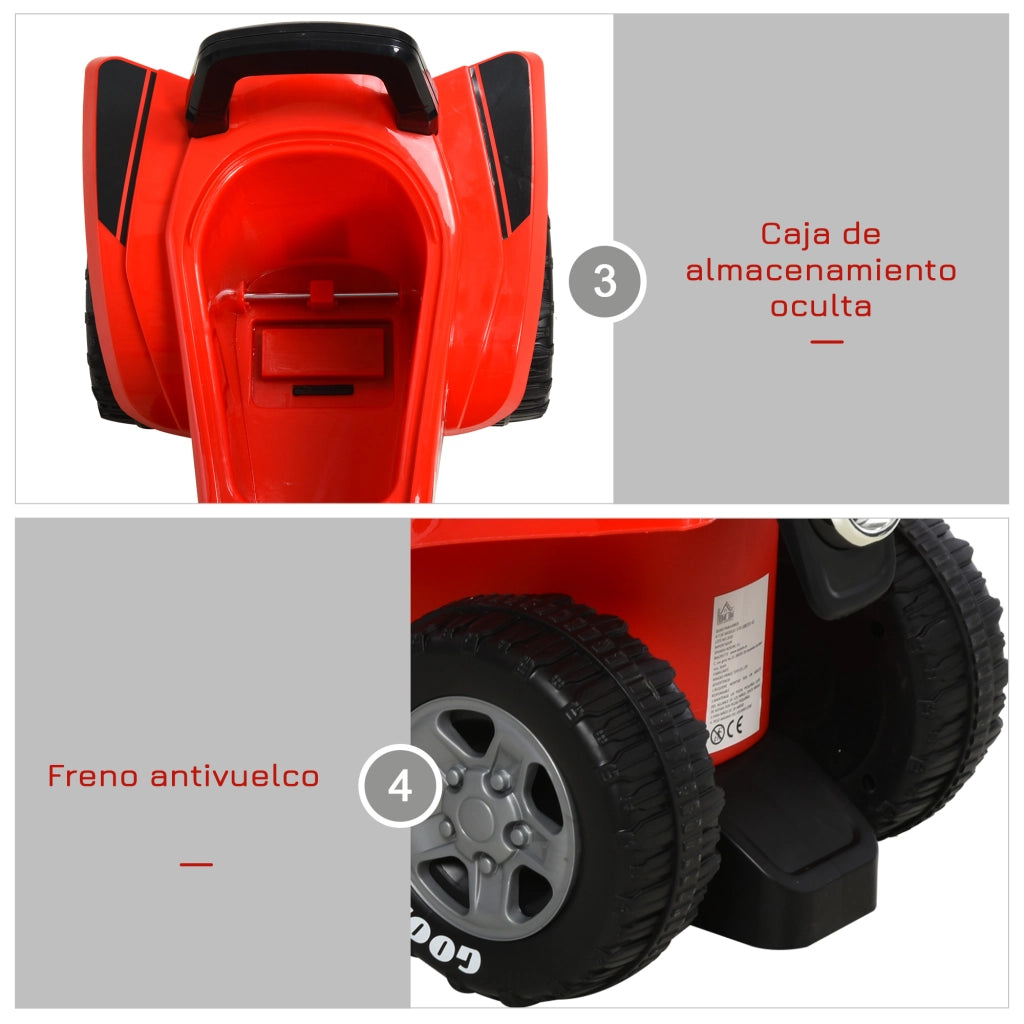 Quad 4 Ruote per Bambini ¨C Minimal ¨C 60x31x42 cm Rosso