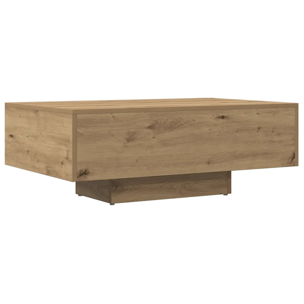 Tavolino Salotto-Tavolino da soggiorno-Tavolo Rovere Artigianale 85x55x31 cm in Truciolato