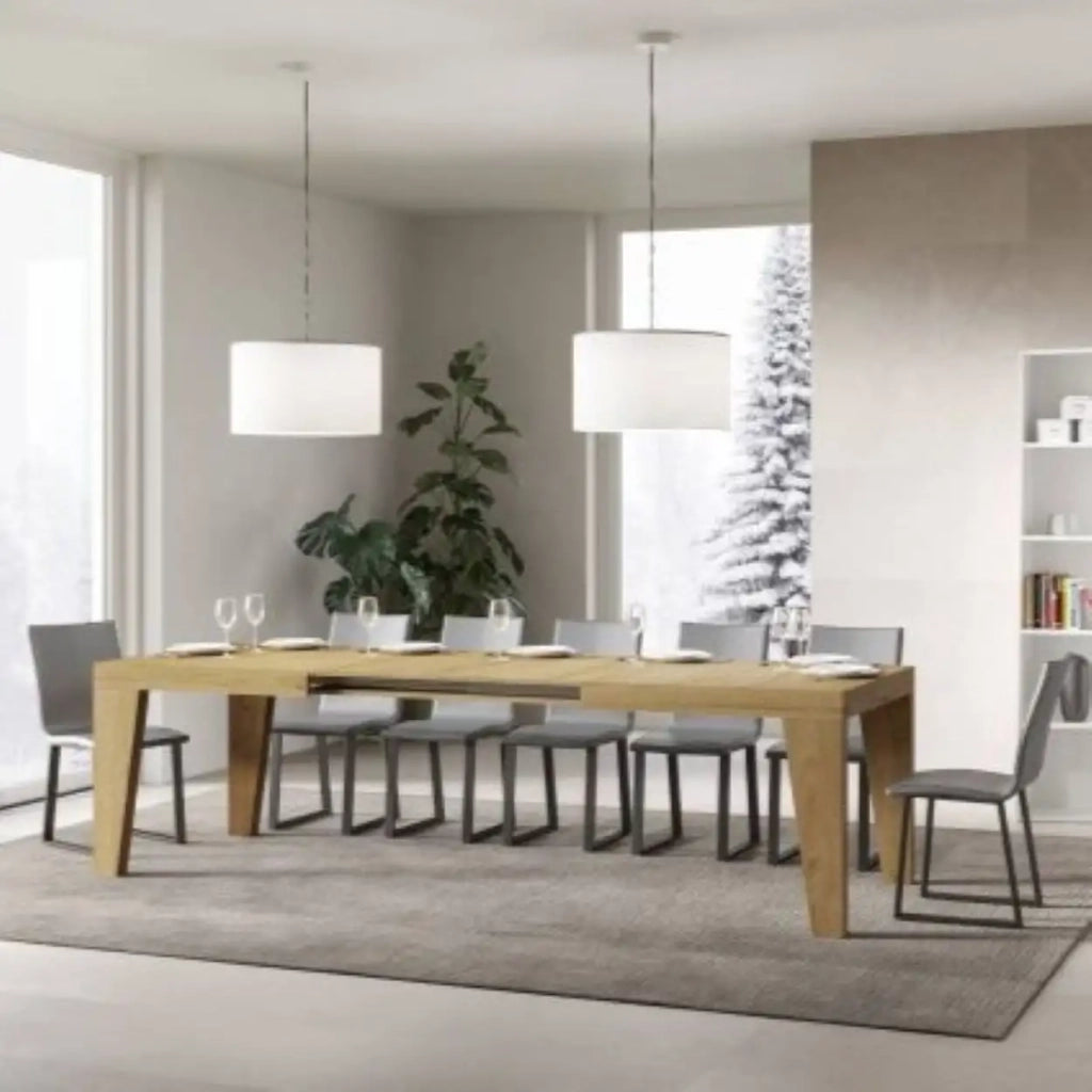 Tavolo allungabile 200/304x90 cm Naxy colore quercia natura