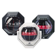 BUSSOLA CONTEST 130 WHITE COMPASS WITH RED FLAT CARD MOUNTING ON BRACKET