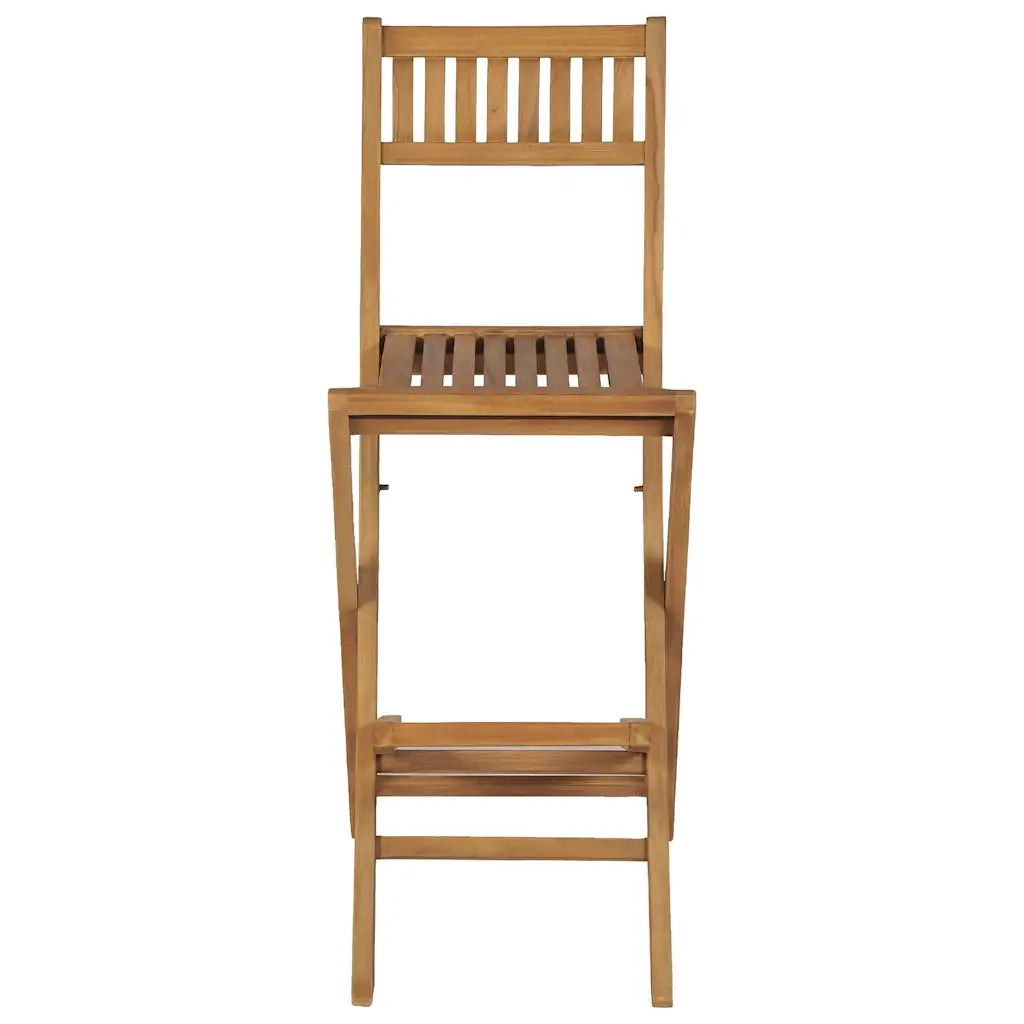 Sgabelli da Bar da Esterno Pieghevoli 2 pz in Massello di Teak 43806