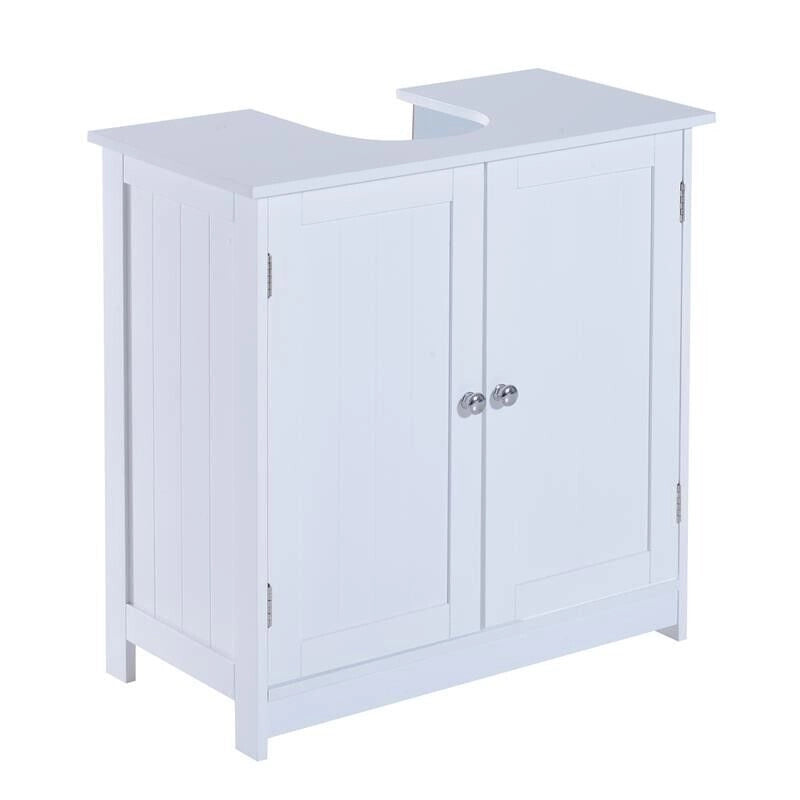 MOBILETTO SOTTOLAVELLO IN MDF PER BAGNO CON 2 ANTE 60X30X60 CM BIANCO