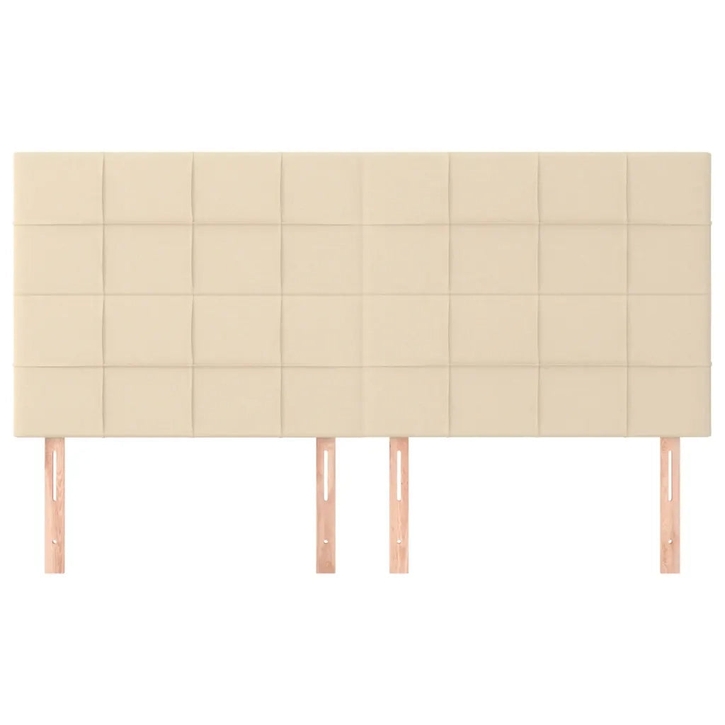 Testiera | Testata Crema 180x5x118/128 cm Tessuto