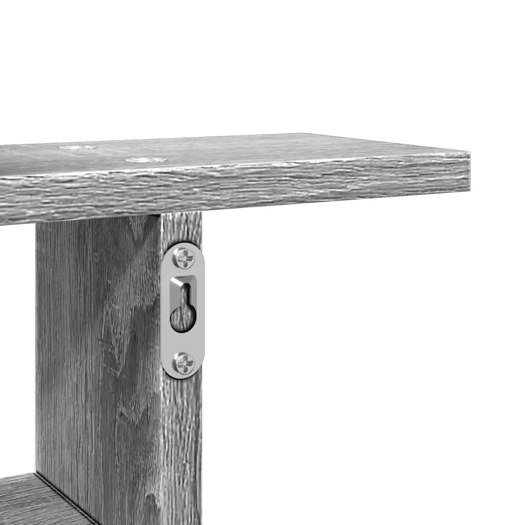 2 pz Mensole a Parete | Scaffale Parete | Ripiano a parete Grigio Sonoma 50x12x50 cm in Truciolato