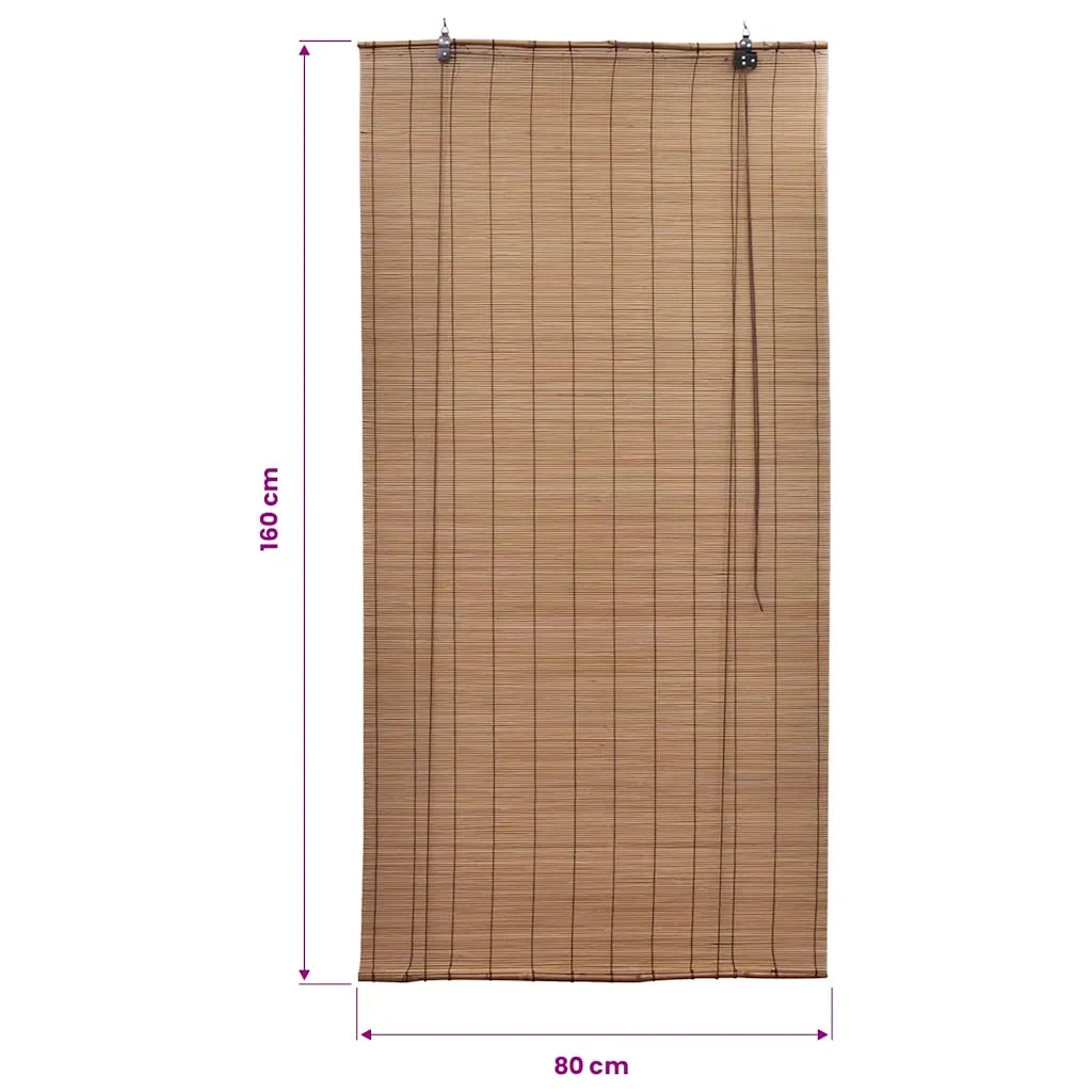 Tende a Rullo in Bambù Marrone 80x160 cm 241326