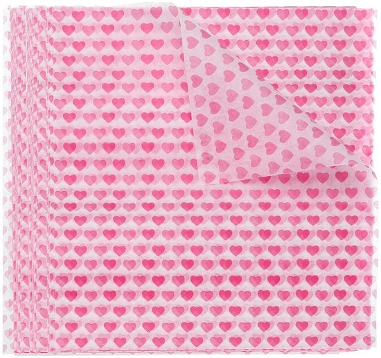 100 pezzi di carta per carta da forno quadrettata a cuore, 25 x 21 cm, assorbente per oli, carta da imballaggio per alimenti secchi, per sandwich, pane e torta, rosso