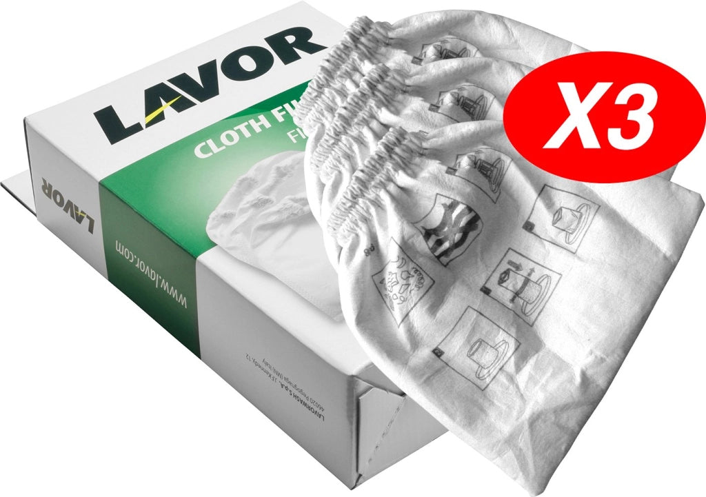 FILTRO PANNO DI RICAMBIO PER ASPIRAPOLVERE 'LAVOR' conf. 3 pezzi - LAVOR