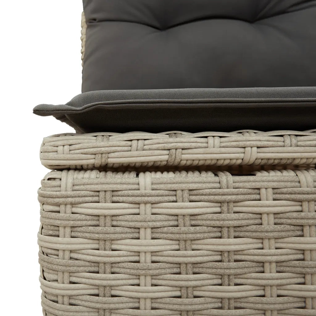 Set Divano da Giardino 6pz con Cuscini Grigio Chiaro Polyrattan 3269132