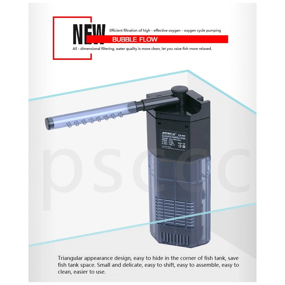 Trade Shop - Filtro Pompa Per Acquario Interno Gocciolatoio Acqua Dolce Jeneca Glb-800 -