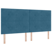 Testiera | Testata LED con strisce LED Blu 200 cm Velluto