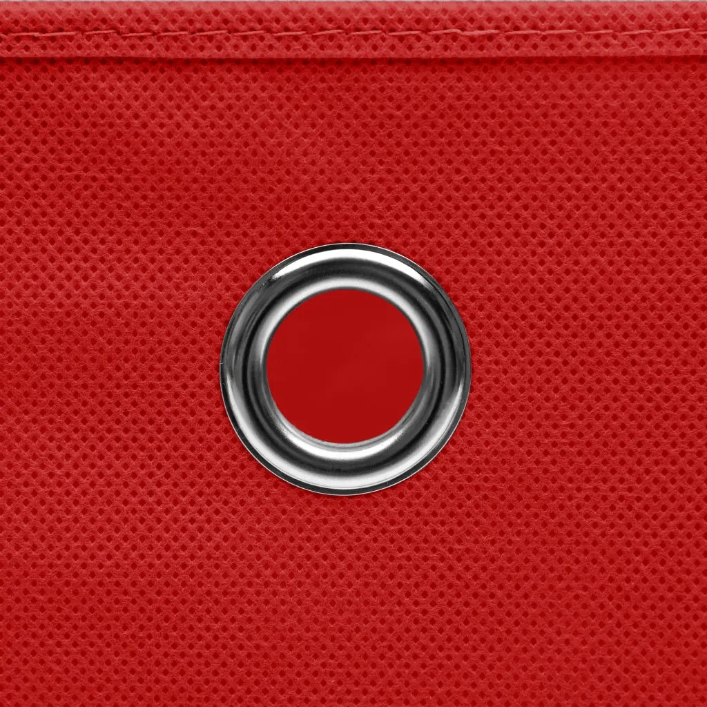 Contenitori con Coperchi 10 pz 28x28x28 cm Rosso CFW7199001