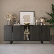 Madia Zaira 4 ante colore palissandro nero Zaira 165x49x83h