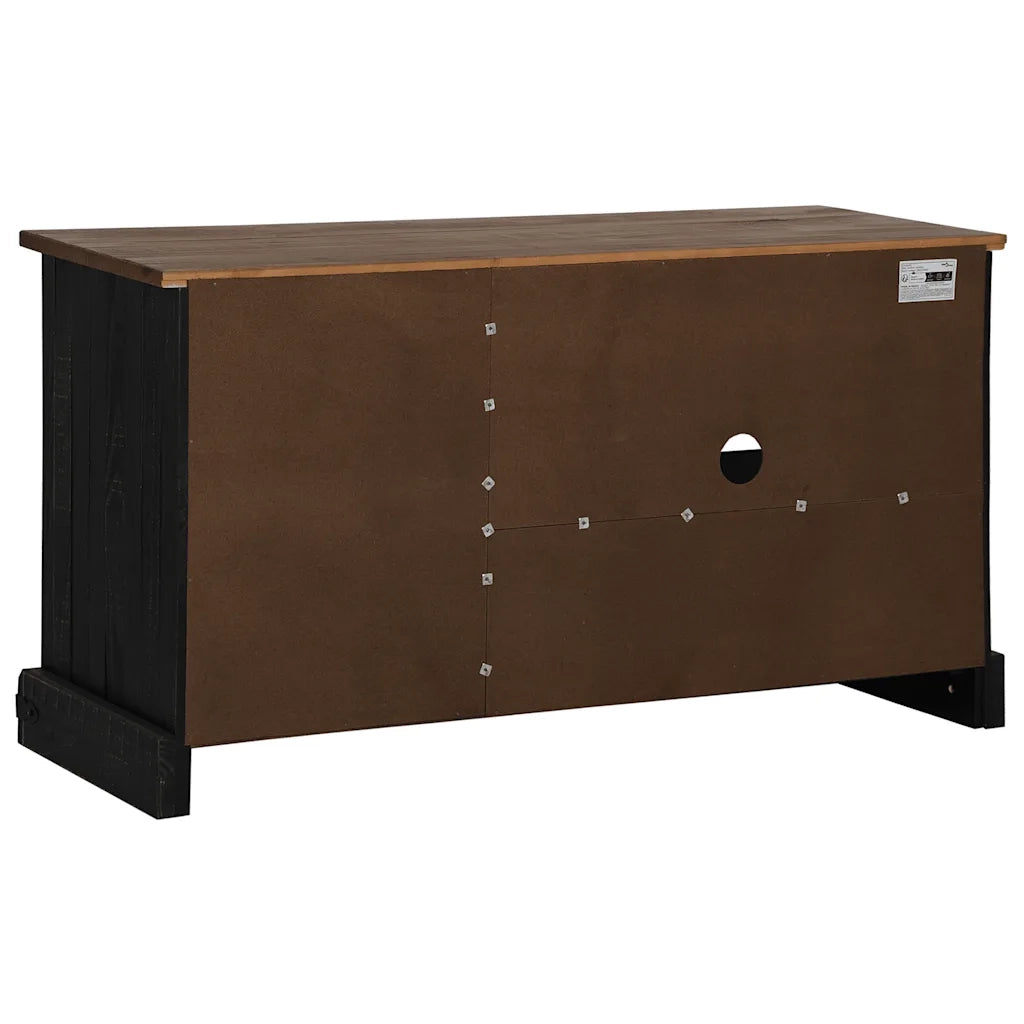 Mobile Porta TV HALDEN con Anta Scorrevole Nero 110x40x60 cm 4018412