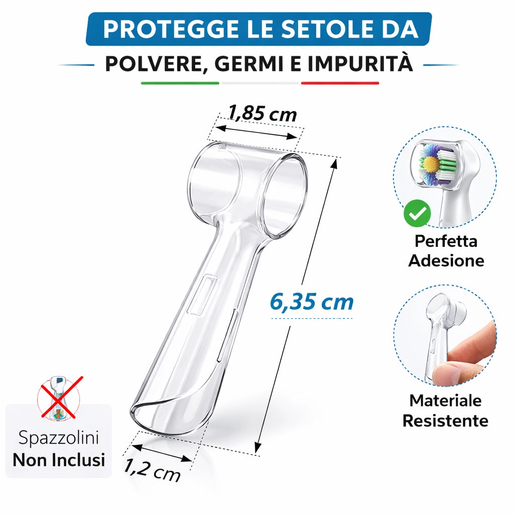 Set 4 Pezzi Copri Testina per Spazzolino Elettrico Universali Cappucci Protezione