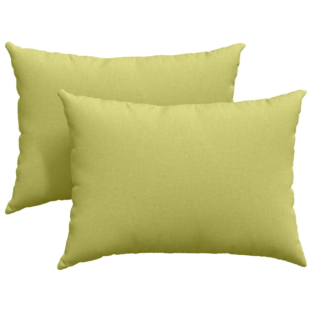 Cuscini da Divano 2 pz | Cuscini per sedie Verde chiaro 70 x 50 cm Tessuto