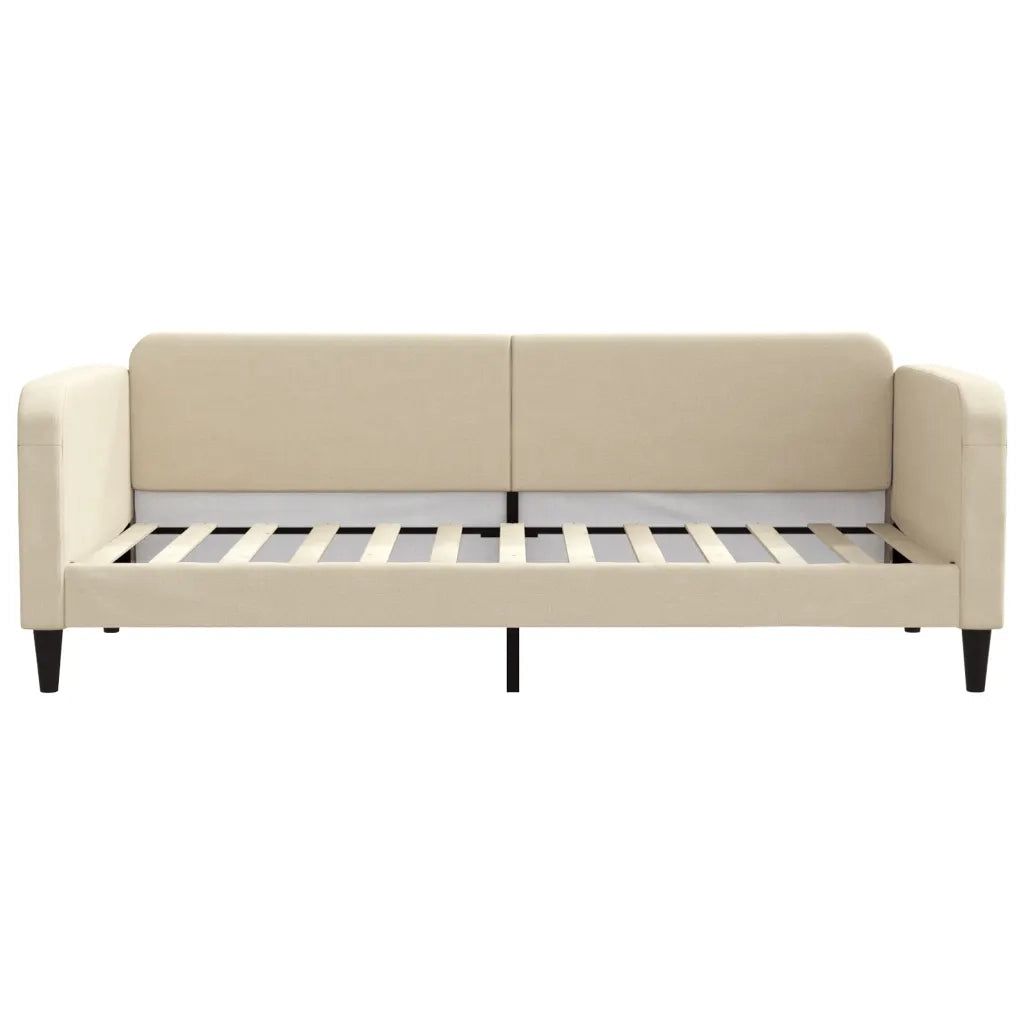 Divano Letto con Letto Estraibile-Sofa Letto-Daybed Crema 90x200 cm in Tessuto 181436