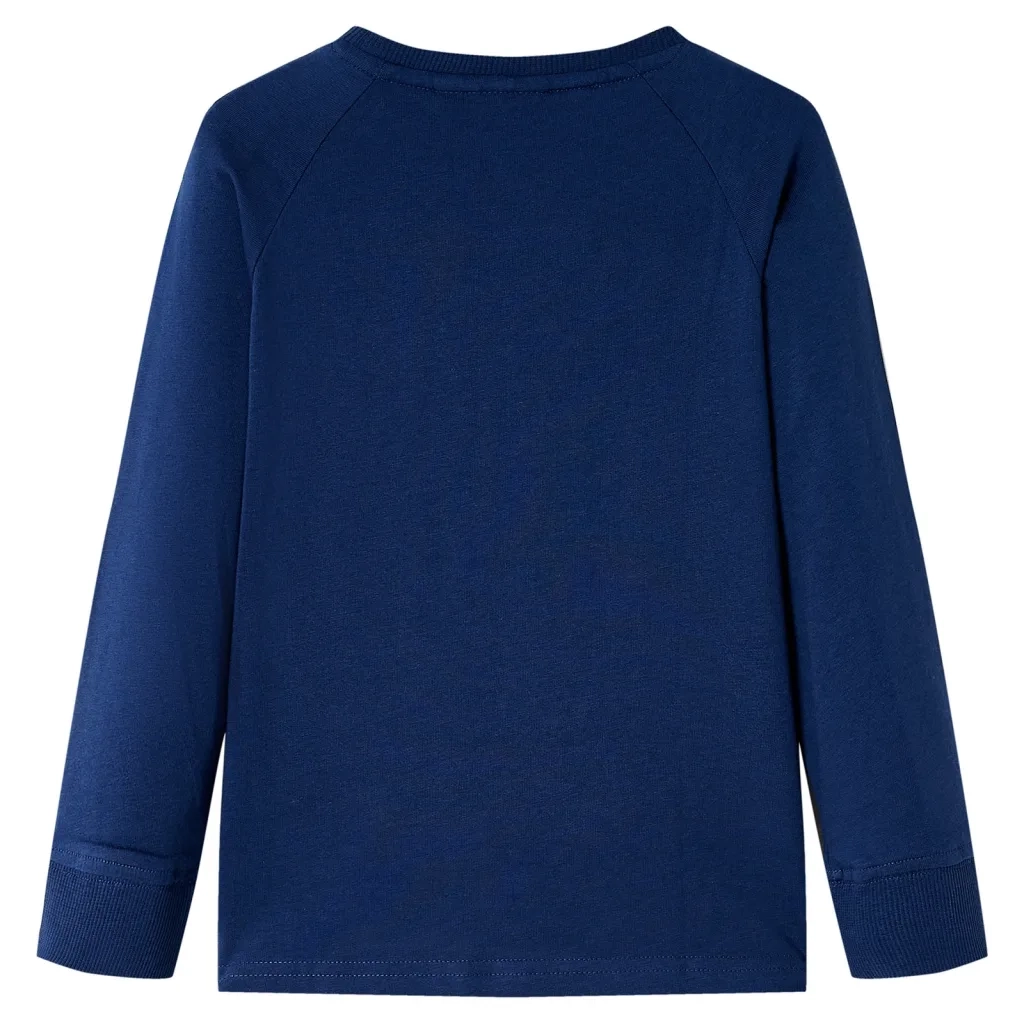 Maglietta Bambini Maniche Lunghe Blu Marino 128 12752