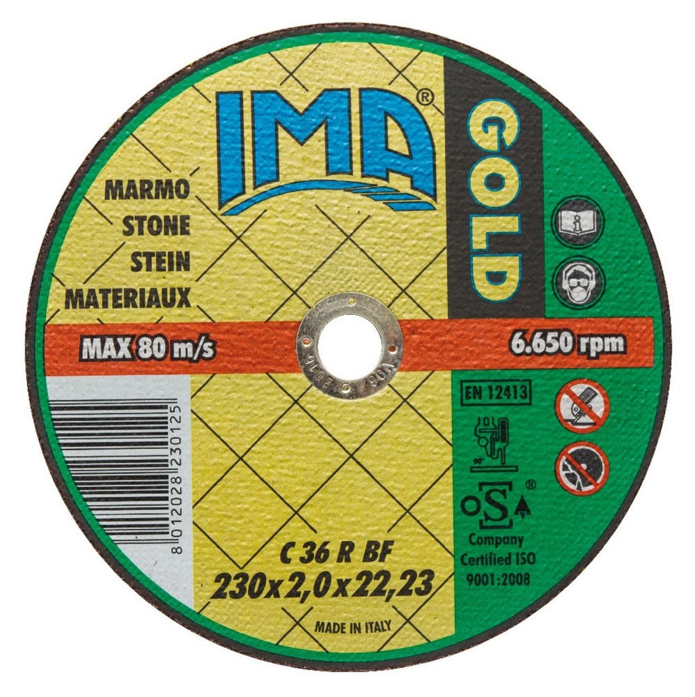 50pz disco per marmo ima diametro 230x2x22 cod:ferx.5543