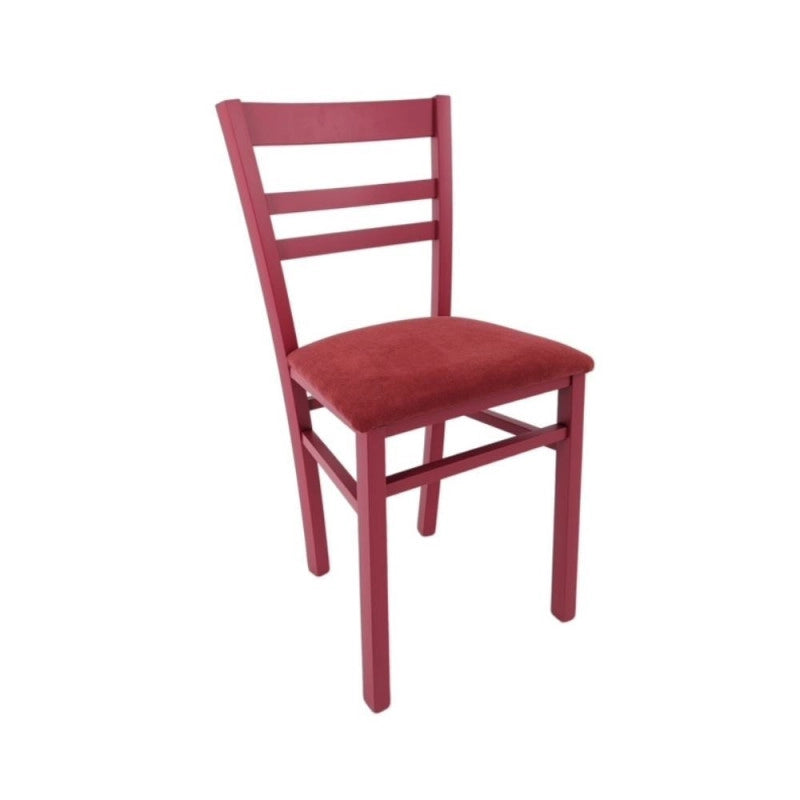 Sedia Cromica in legno cremisi set 2 pezzi