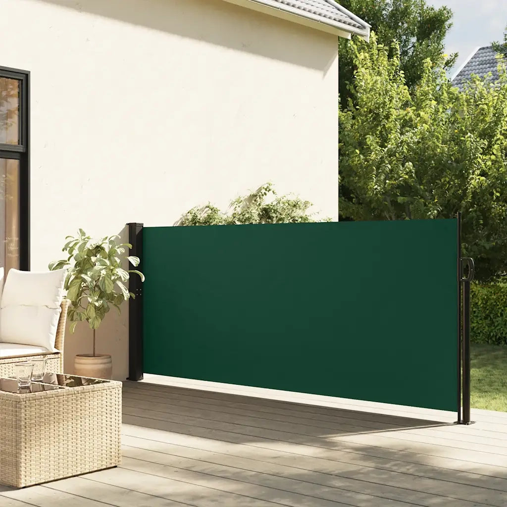 Tenda da Sole Laterale Retrattile-Tenda parasole per giardino Verde Scuro 140x300 cm