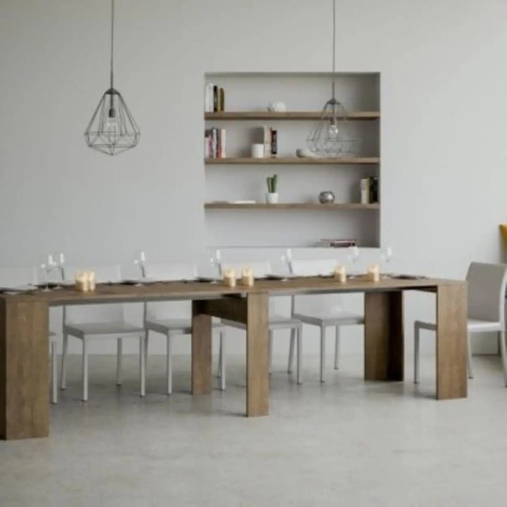 Consolle allungabile 90x48/308 cm Basic noce