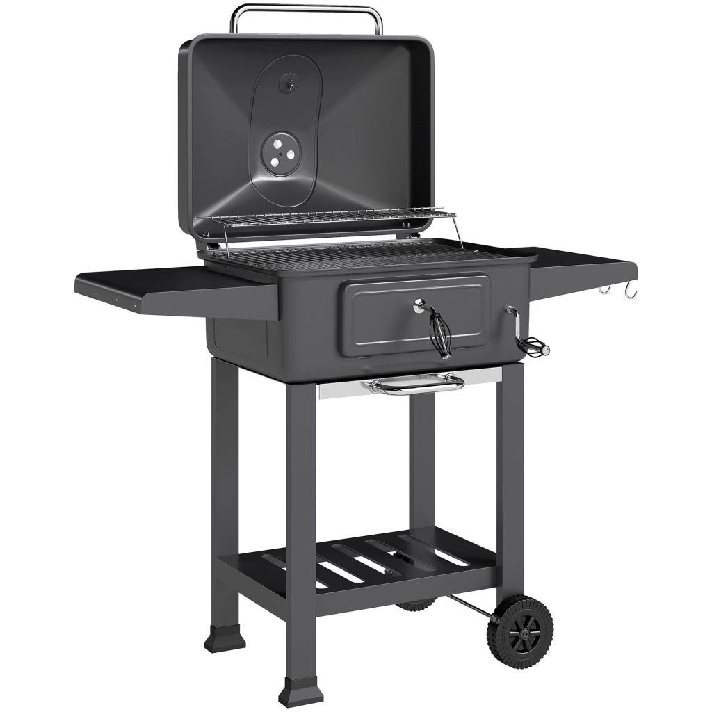 Barbecue a carbone con coperchio e termometro ¨C Minimal ¨C Grigio