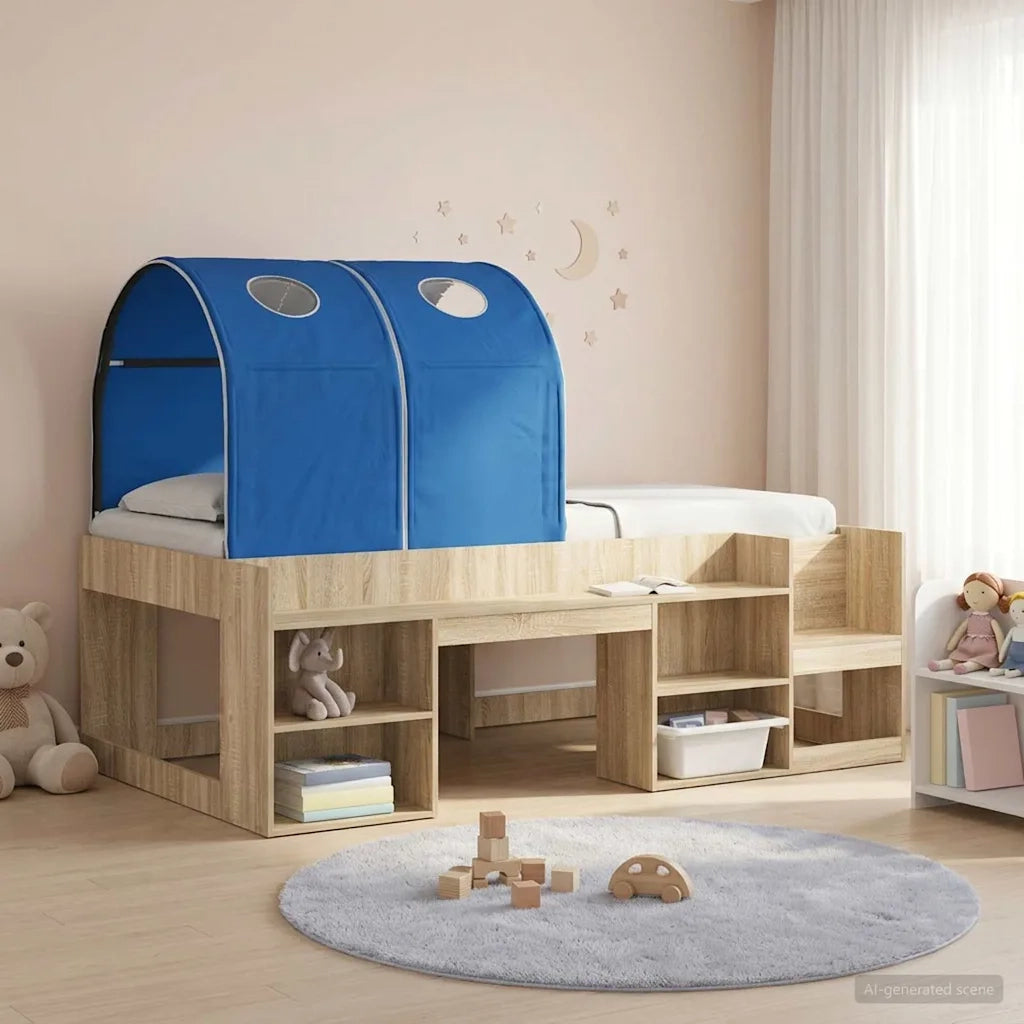 Tunnel per Letto 2 pz Blu 211 x 52,5 x 2 cm Poliestere CFW7154124