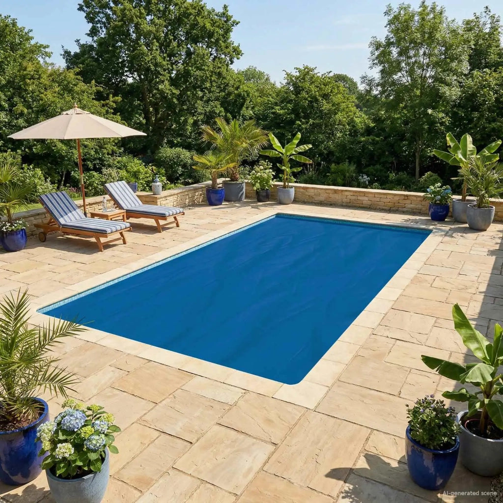Copertura per Piscina di Alta Qualità Blu 975 x 488 cm PE 42034535