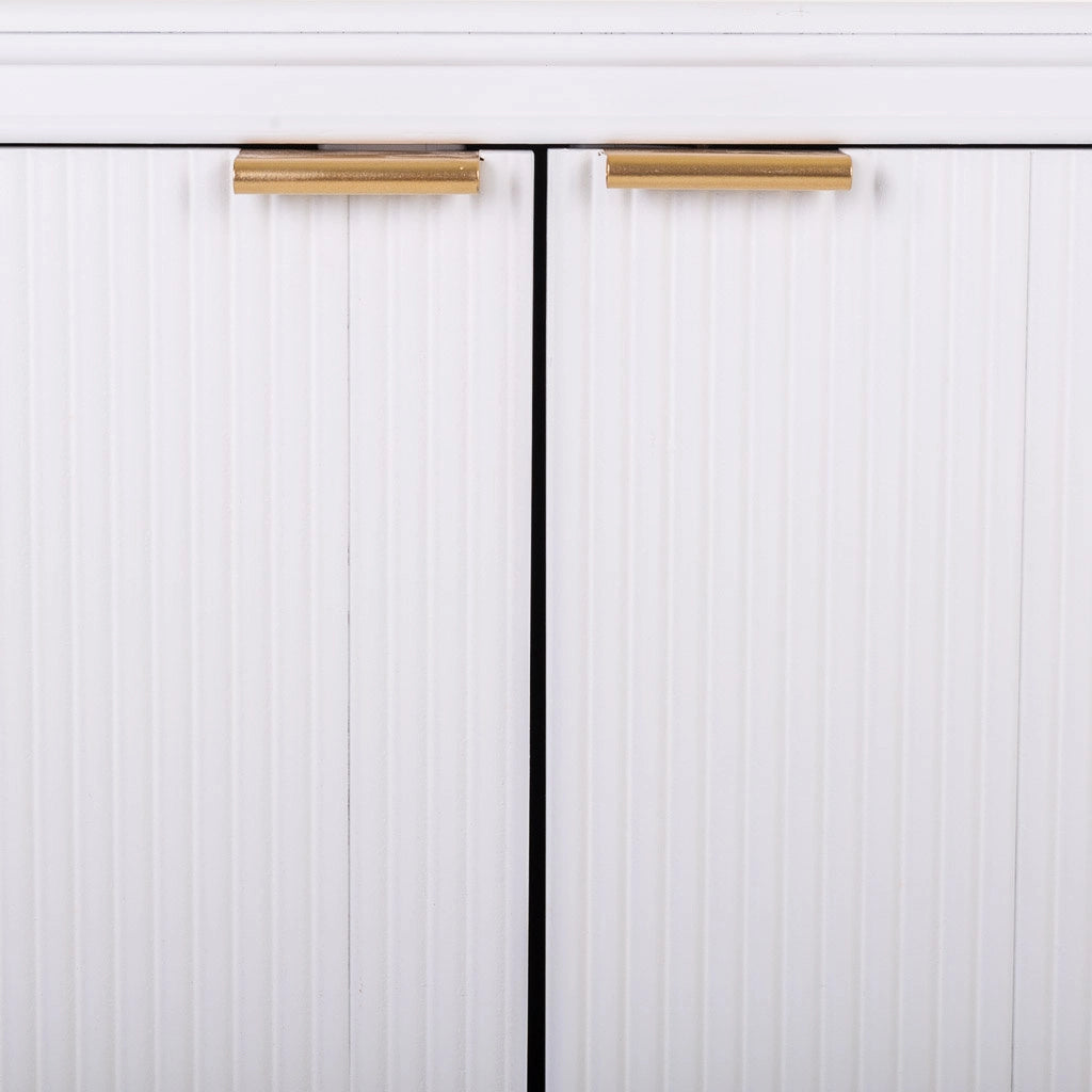 Credenza in legno bianco 145x42x71,5h
