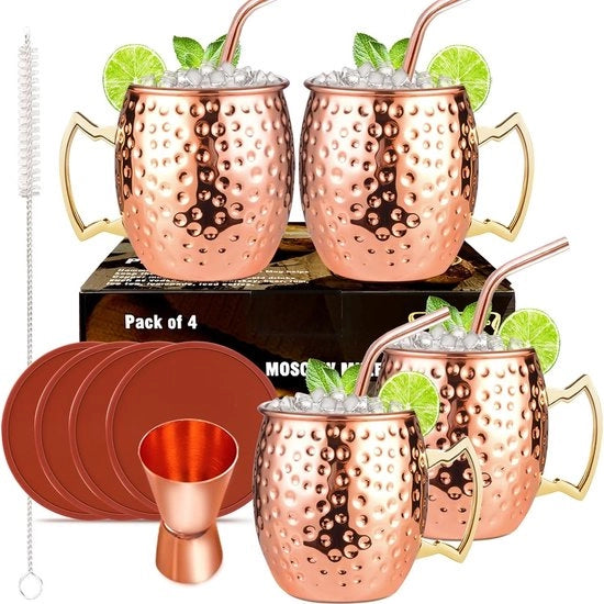 Set di Mule di Mosca da 4 con Jigger e Sostegni