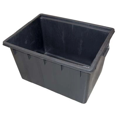 MASTELLONE RETTANGOLARE NERO ICS  LDPE LT 180 CM 80X60 H.CM 48 + MANICI