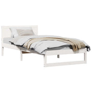 Letto singolo | Letto per adulti | Struttura del letto Bianco 100 x 200 cm Pino massello