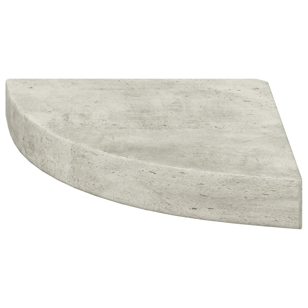 Mensola Angolare Grigio Cemento 25x25x3,8 cm in MDF 326633