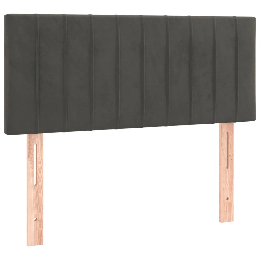 Giroletto a Molle con Materasso-Struttura Letto Grigio Scuro 80x200 cm Velluto 546593