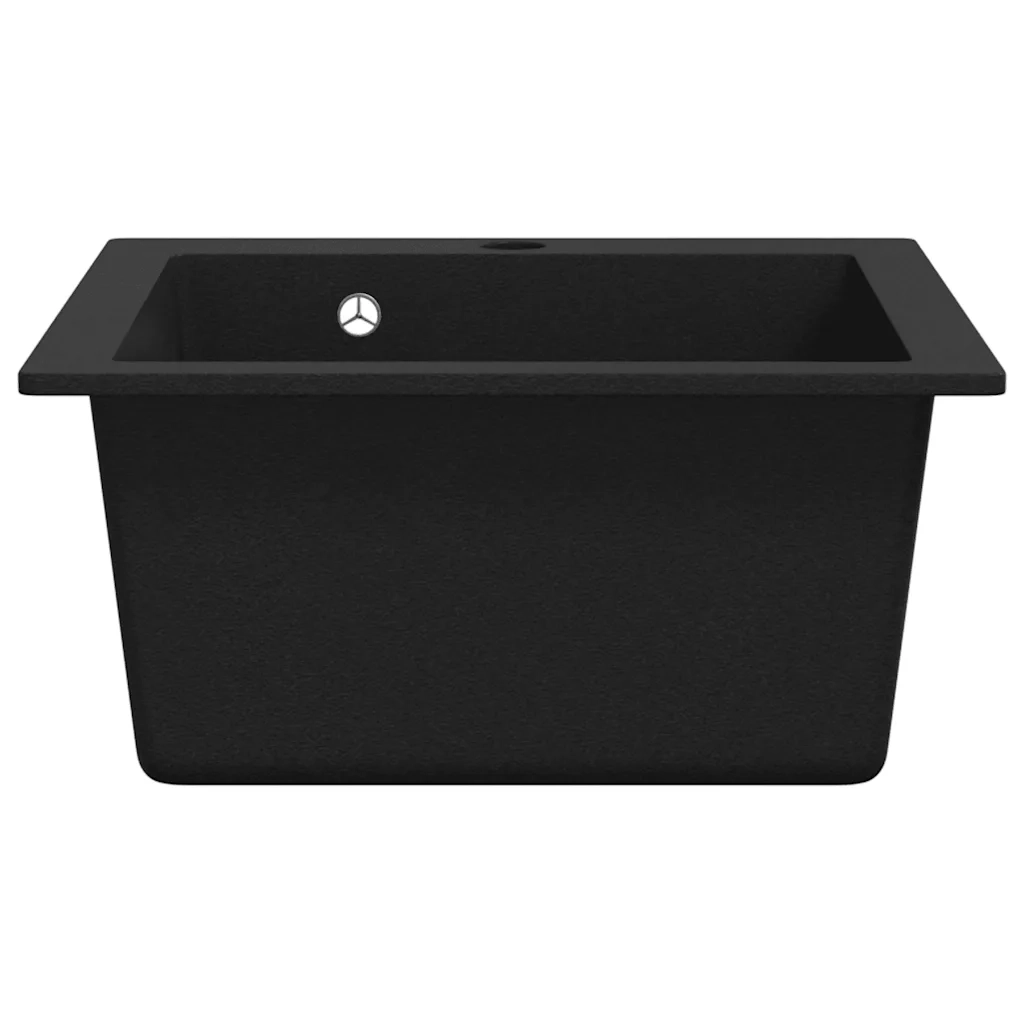 Lavandino Cucina-Lavabo-Lavello Granito Nero solo Lavello ad Incasso