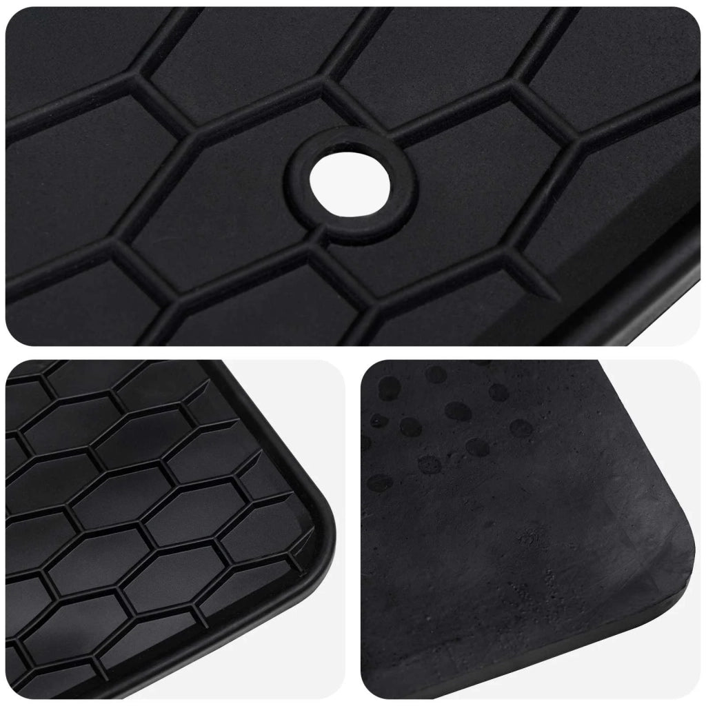 Tappetino per Auto 3 pcs Nero Gomma 42029117