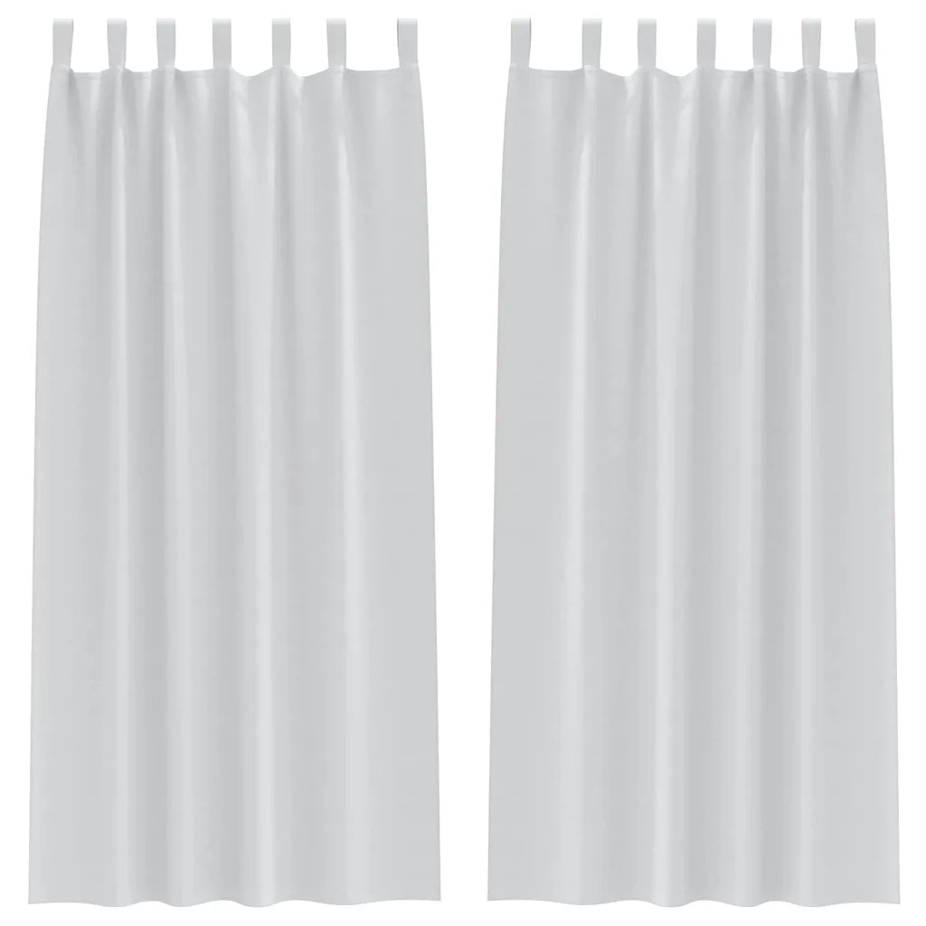 Tende Oscuranti | Tende Blackout con Anelli 2 pz Grigio Chiaro 260 x 140 cm