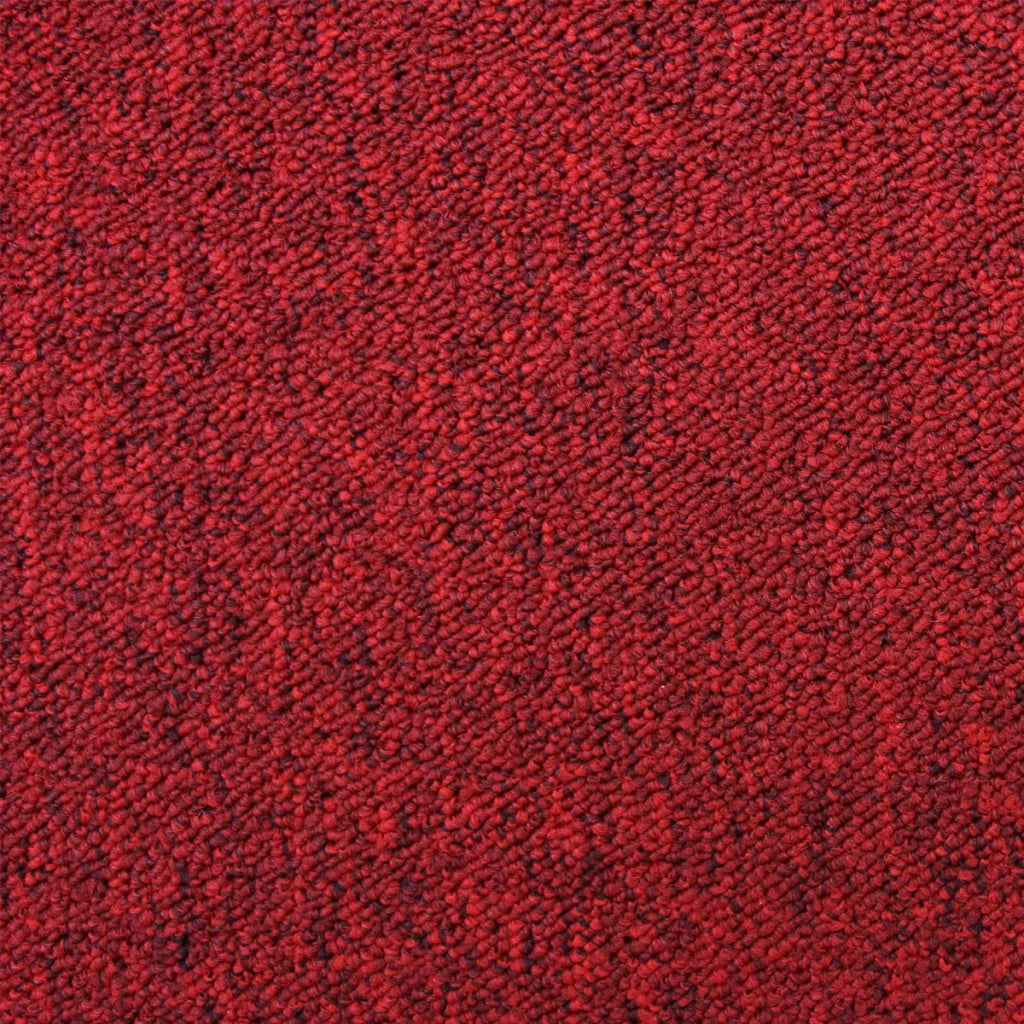 20 Quadrotte di Moquette 50x50cm Colore Rosso Scarlatto 5mq Dure per Casa Uffici