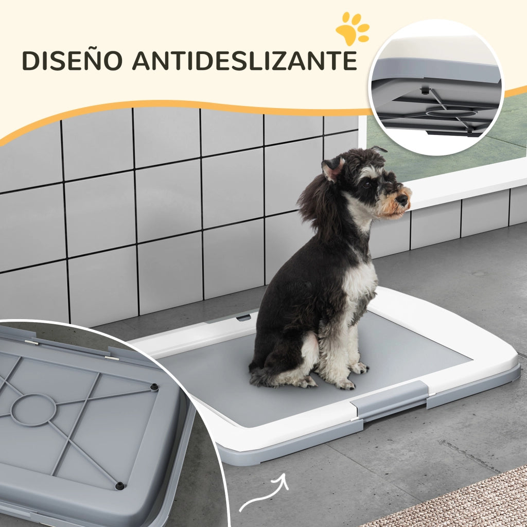 Bandeja Igienica per Cani con Griglia ¨C Zephmum ¨C Grigio 63x48.5x6 cm