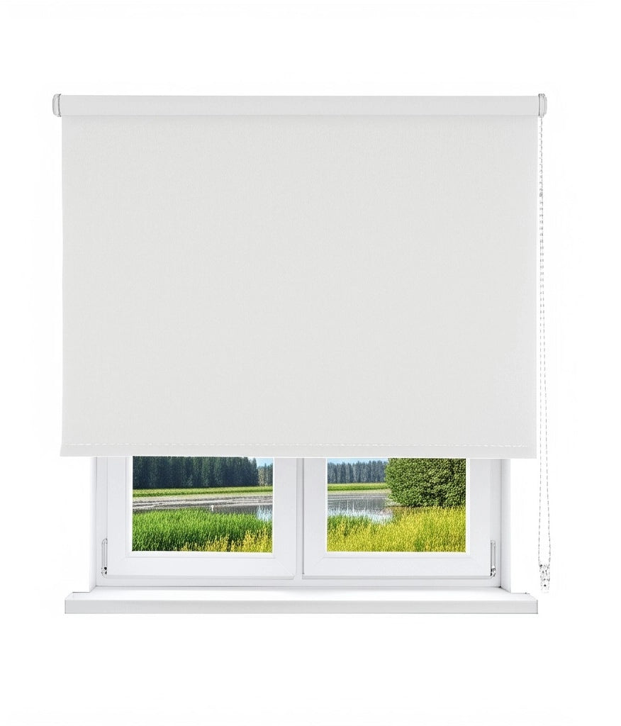 VIEWTEX Tenda a rullo opaca termica/oscurante  Bianco 120 X 250 cm - Made in Europe - 5 anni di garanzia