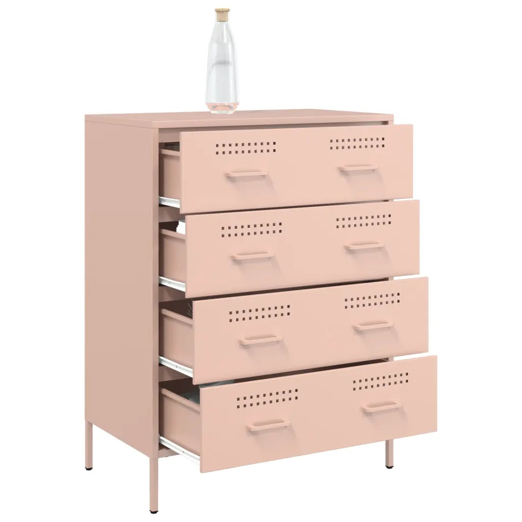 Credenza | Madia | Buffet da pranzo | Armadio da pranzo Rosa 68x39x89 cm in Acciaio